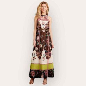 Anthropologie x Vineet Bahl Garden Collage Embroidered Maxi Dress NWOT Size 2